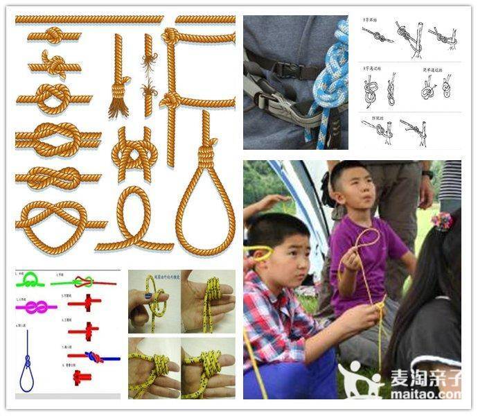 有三十多种式样,常用的主要有拴马扣,通过结,抓结,马镫结,平结和交织